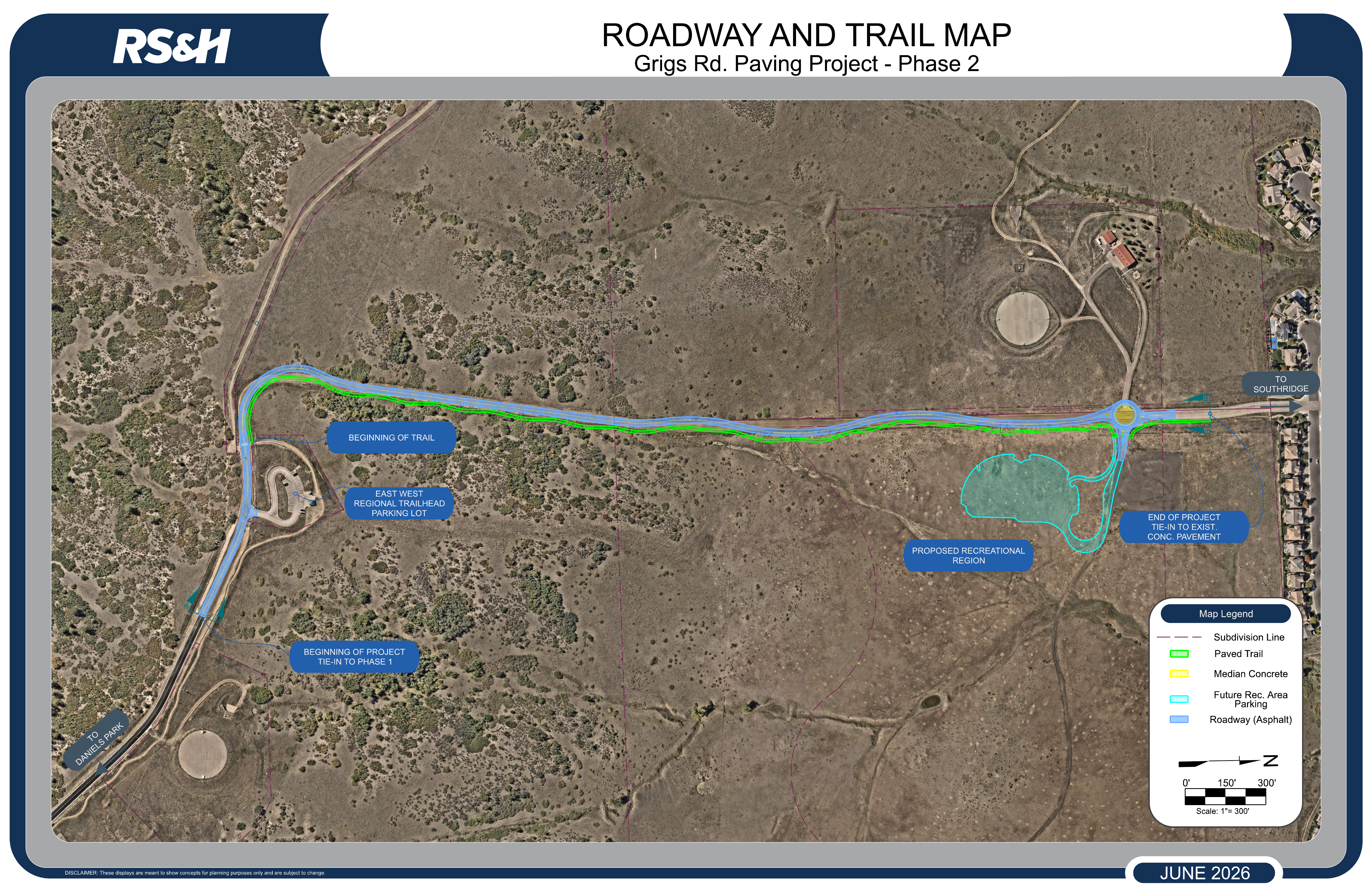 Roadway and Trail Map